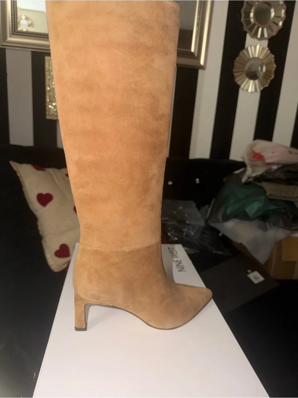 Nine West Tan Suede Over-the-Knee Boot